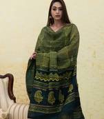 yellow printed 3pc unstitched suit set