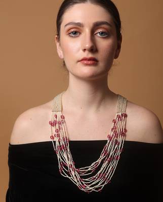 Rosy radiance haar pendent necklace 1