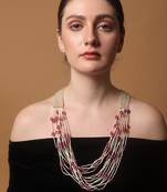 Rosy radiance haar pendent necklace