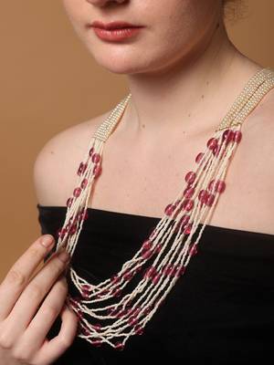 Rosy radiance haar pendent necklace 2