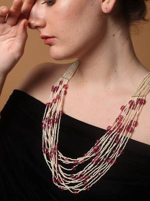 Rosy radiance haar pendent necklace 3