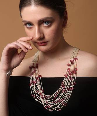 Rosy radiance haar pendent necklace 4