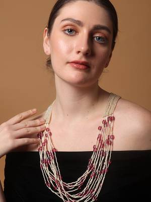 Rosy radiance haar pendent necklace 5