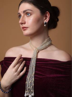 Snowlace spark haar pendent necklace 2