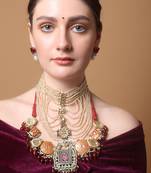 Twilight blush haar pendent necklace