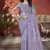 lavender sequin thread embroidery net saree