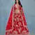 Red Embroidered Art Silk Designer Lehenga With Blouse