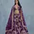 Purple Embroidered Art Silk Lehenga With Blouse