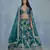 Teal Embroidered Art Silk Lehenga With Blouse