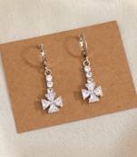 Exquisite silver color antique stone earrings with fine antique detailing