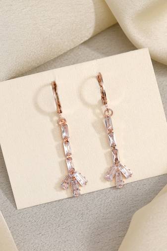 Classic allure in white color antique stone earrings for formal events