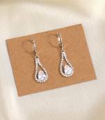 Antique-inspired glamour with silver color antique stone earrings for women