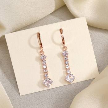 Bring vintage back with white color antique stone earrings in style 1