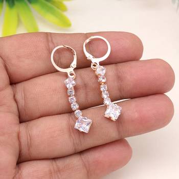 Bring vintage back with white color antique stone earrings in style 2