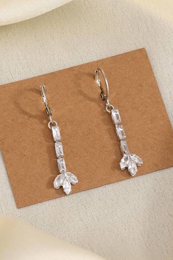 Explore vintage elegance with silver color antique stone earrings today