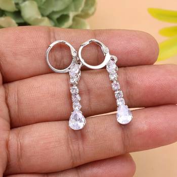 Celebrate the past with silver color antique stone earrings in style 2