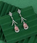 Peach color fashion earrings that add a soft romantic feminine touch