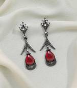 Rani color fashion earrings ideal for traditional and festive occasions