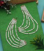 White color antique earrings chain featuring elegant detailing and fine craftsmanship