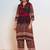 jade red printed blended kurta sets
