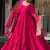 Ranipink roman silk chanderi with fully flair anarkali pant with dupatta