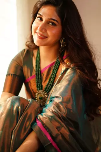 Trendmalls Trendmalls Teal Tissue cotton handloom saree with unstitched blouse