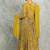 Mustard yelow floral printed georgette anarkali with scalloping dupatta set of 3