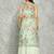 Turquoise lehenga with embroidered cape and crop top bustier
