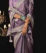 lavender Shimmering Jimmy Choo Crystal Saree