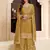 Yellow color chinon fabric beautiful heavy wedding wear sharara dress