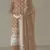 Beige faux georgette fabric embroidery work beautiful occasional wear suit