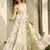 Off white color rayon fabric beautiful floral digital printed ceremonial gown