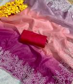 Multi Viscose Organza Saree