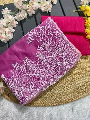 Multi Viscose Organza Saree 5