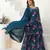 Blue color beautiful floral printed palazzo suit with hand embroidery work
