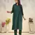 Green color solid printed beautiful formal kurta set