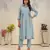 Sky blue color solid printed beautiful girlie formal kurta set