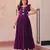 Beautiful and graceful smart partywear goergette purple color gown for girlie looks