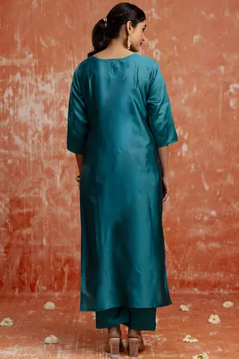 Rama color cotton silk blend wevon jacquard jari partywear suit