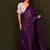 Purple Vichitra Dyed Saree with Digital Print Blouse