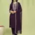 Purple color silk blend beautiful embroidered readymade kurta set with dupatta