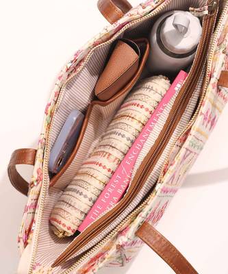 Nadia mirror embroidered tote bag 4