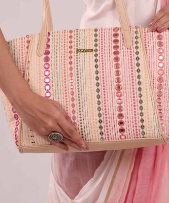 Zoey embroidered multicolor tote bag 2