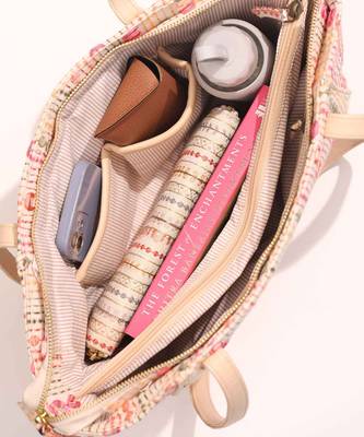 Zoey embroidered multicolor tote bag 4