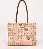 Ziana embroidered multicolor box tote bag