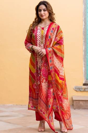 Samiksha spectra multicolor printed blended kurta sets