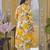 Swarnali marigold dark yellow printed cotton kurta sets
