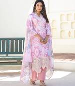 Tridhara candy pink printed cotton kurta sets