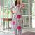 Yutika rose pink printed cotton kurta sets