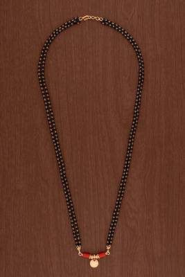  black beads mangalsutra 24" one gram gold 2